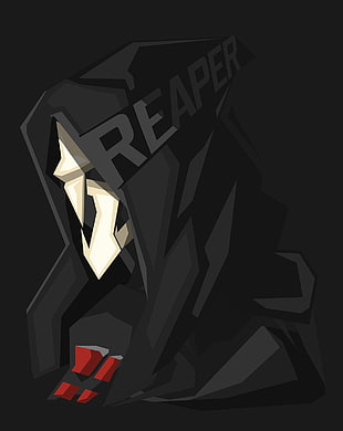 Reaper illustration, Overwatch HD wallpaper