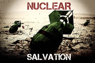 nuclear salvation digital wallpaper, nuclear, apocalyptic, digital art, bombs