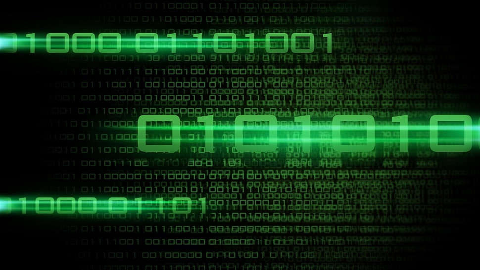 green and black digital device HD wallpaper