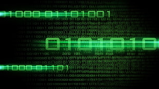 green and black digital device HD wallpaper
