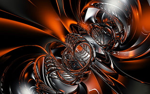 red and black abstract design HD wallpaper
