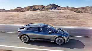 gray 5-door hatchback, Jaguar I-Pace, electric car, 4k