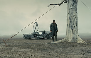 men's black long coat, Blade Runner 2049, movies, men, actor