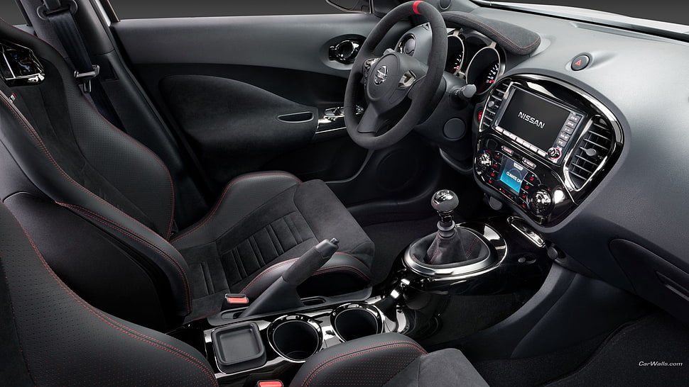 black and gray car interior, Nissan Juke, car, car interior, vehicle HD wallpaper