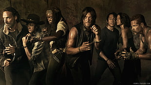 The Walking Dead casts, The Walking Dead, AMC, Rick Grimes, Carl Grimes HD wallpaper