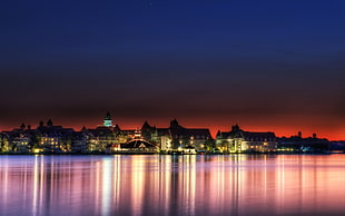 time lapse photography of town during nighttime HD wallpaper