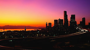 city skyline, city, cityscape, Seattle HD wallpaper