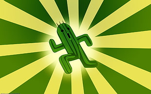green and yellow cactus clip art, video games, Cactuar, Final Fantasy, artwork HD wallpaper