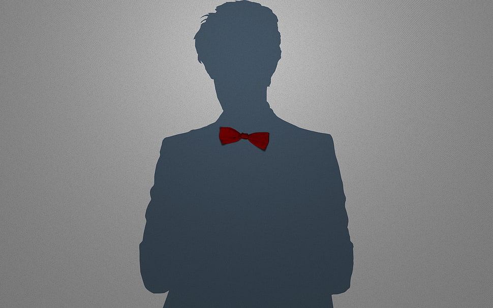 red bow tie, minimalism, Eleventh Doctor, Doctor Who HD wallpaper