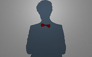 red bow tie, minimalism, Eleventh Doctor, Doctor Who