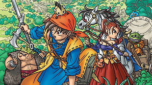 anime character artwork, video games, Dragon Quest VIII: Journey of the Cursed King, Akira Toriyama, Jessica Albert HD wallpaper