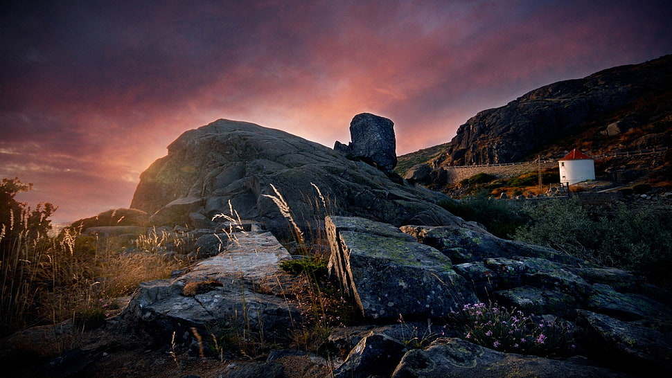 gray rock, nature HD wallpaper