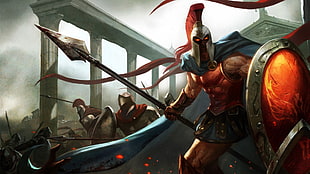 League of Legends Pantheon, League of Legends, warrior, Pantheon (League of Legends) HD wallpaper