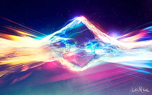 multicolored abstract digital wallpaper, bliss, abstract, Justin Maller