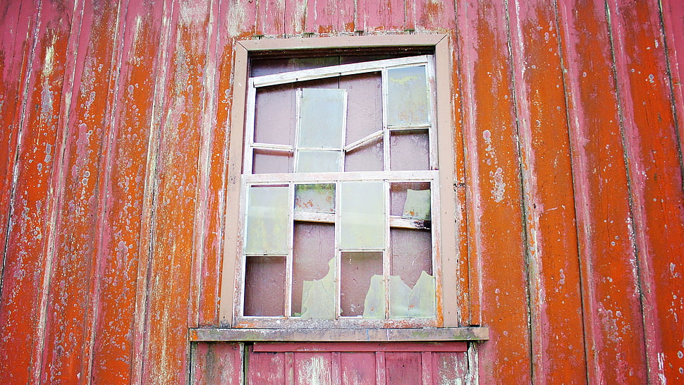 brown wooden framed glass panel, window, broken, old HD wallpaper