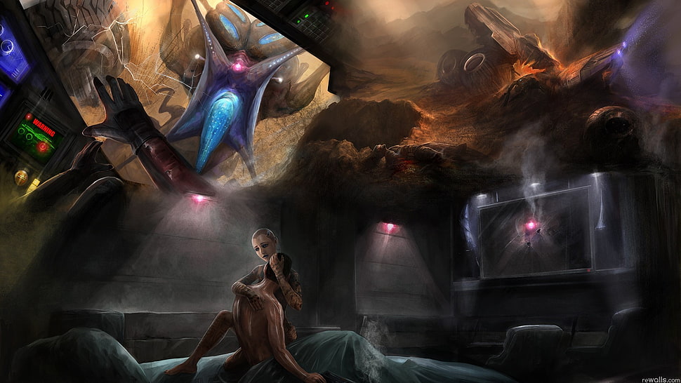 anime character 3D wallpaper, Mass Effect, Mass Effect 2, Mass Effect 3, weapon HD wallpaper