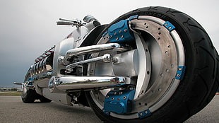 silver and black stretch motorcycle, vehicle, Dodge Tomahawk