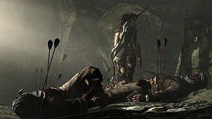 female character with bow and arrows, The Elder Scrolls V: Skyrim, arrows, video games HD wallpaper