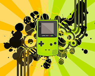 green Game Boy Color, GameBoy, GameBoy Color, retro games, green