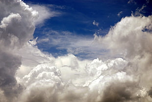 aerial photography of nimbus clouds under blue sky\