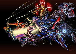 Fate/Stay Night digital wallpaper, Fate Series, Fate/Stay Night, Sakura Matou, Saber HD wallpaper