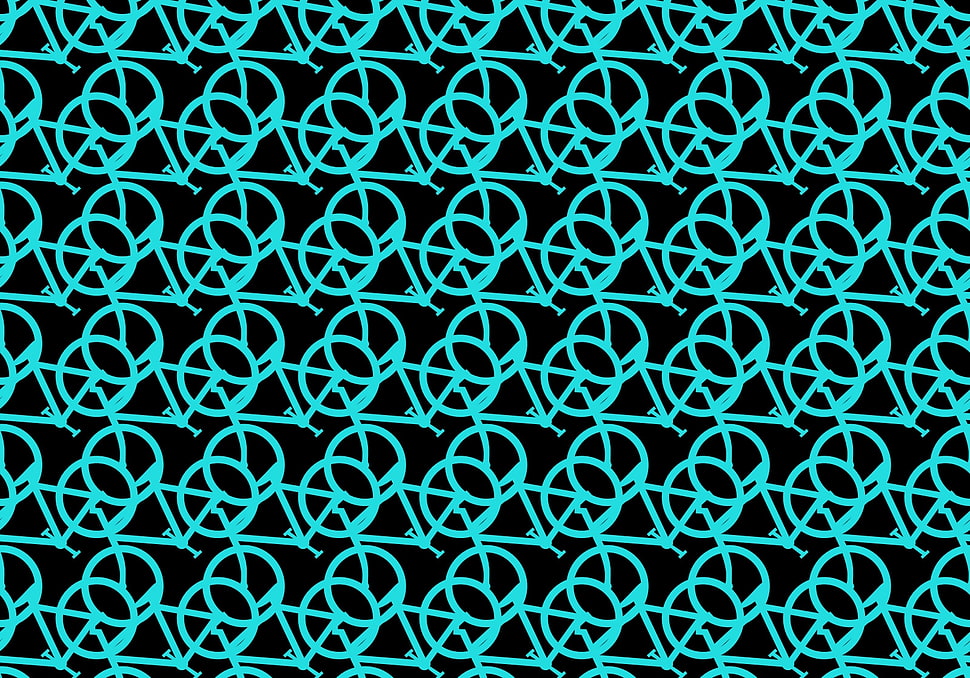 black and green pattern illustration HD wallpaper