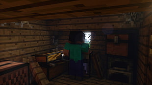 Minecraft game scene HD wallpaper