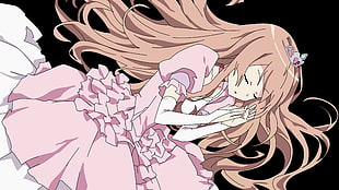brown haired female anime character illustration, anime, sleeping, Ookami-san to Shichinin no Nakama-tachi, Ookami Ryouko HD wallpaper