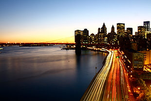 gray concrete pavement, New York City, Manhattan, Manhattan Bridge, Chinatown HD wallpaper