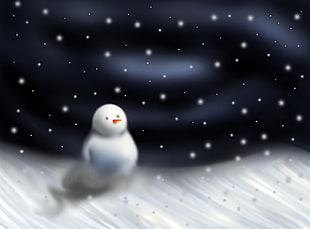 snowman illustration HD wallpaper