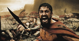 Gerard Butler as Leonidas from 300, 300, movies HD wallpaper