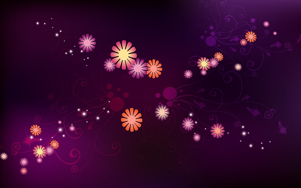 purple and brown spiral illustration HD wallpaper