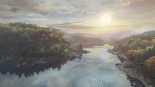 water stream beside islands\, The Vanishing of Ethan Carter, video games HD wallpaper