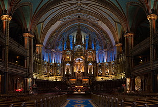 interior view of cathedral HD wallpaper