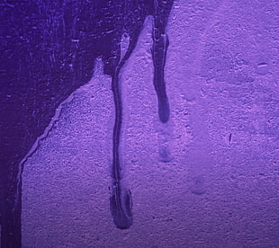 black paint, purple