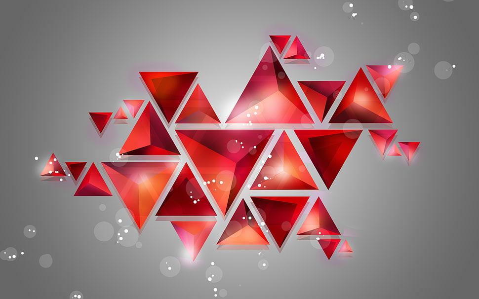 red diamonds illustration HD wallpaper