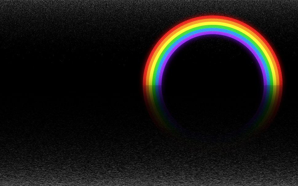 rainbow illustration, rainbows, abstract, artwork HD wallpaper