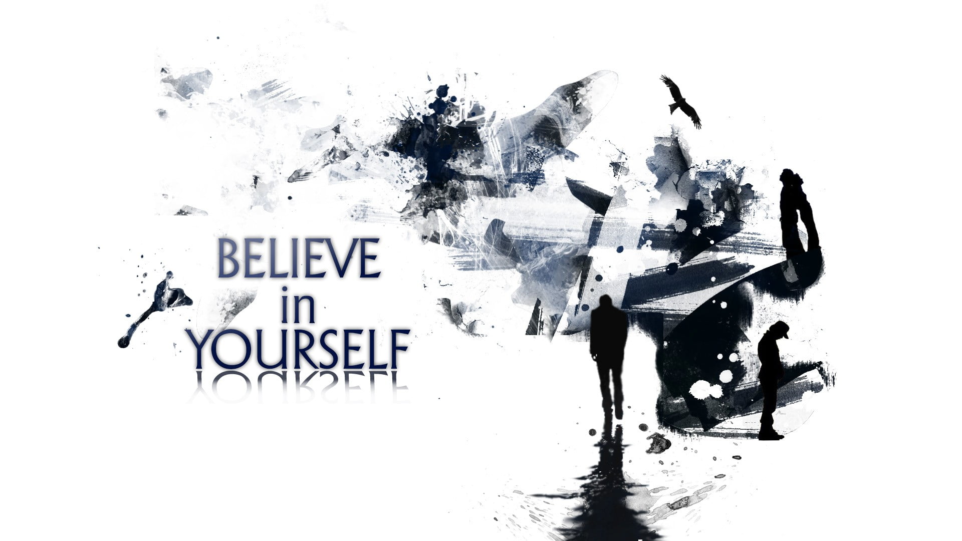 Believe in Yourself quote on white background HD wallpaper | Wallpaper Flare