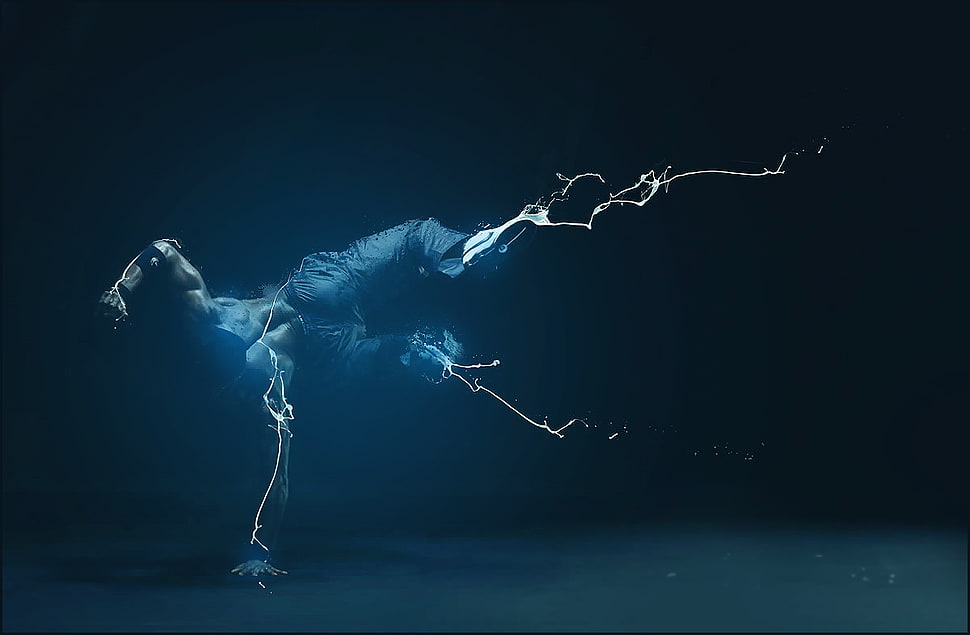 gray digital wallpaper, digital art, dancer, artwork, men HD wallpaper