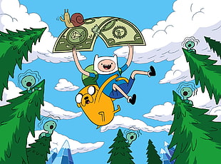 Adventure Time Jack and Finn, Adventure Time, Cartoon Network, cartoon, Jake the Dog