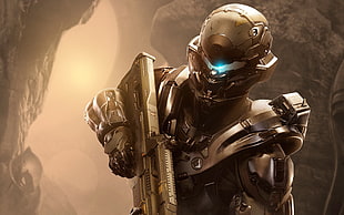 Halo 3D wallpaper, Halo 5, video games, Spartans, armor
