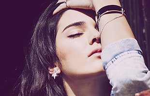 women's silver-colored earrings, Kendall Jenner, 2018, 5K HD wallpaper