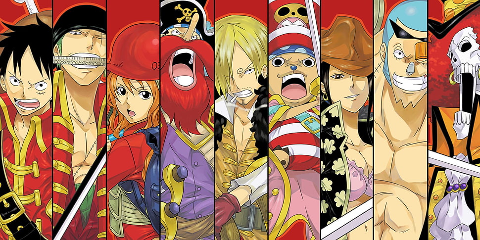 One-Piece characters wallpaper, One Piece, Sanji, Roronoa Zoro, Monkey D. Luffy HD wallpaper