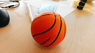 red and white soccer ball, basketball, miniatures HD wallpaper