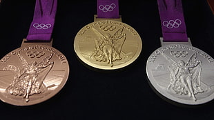 three Olympic medals, Medals HD wallpaper