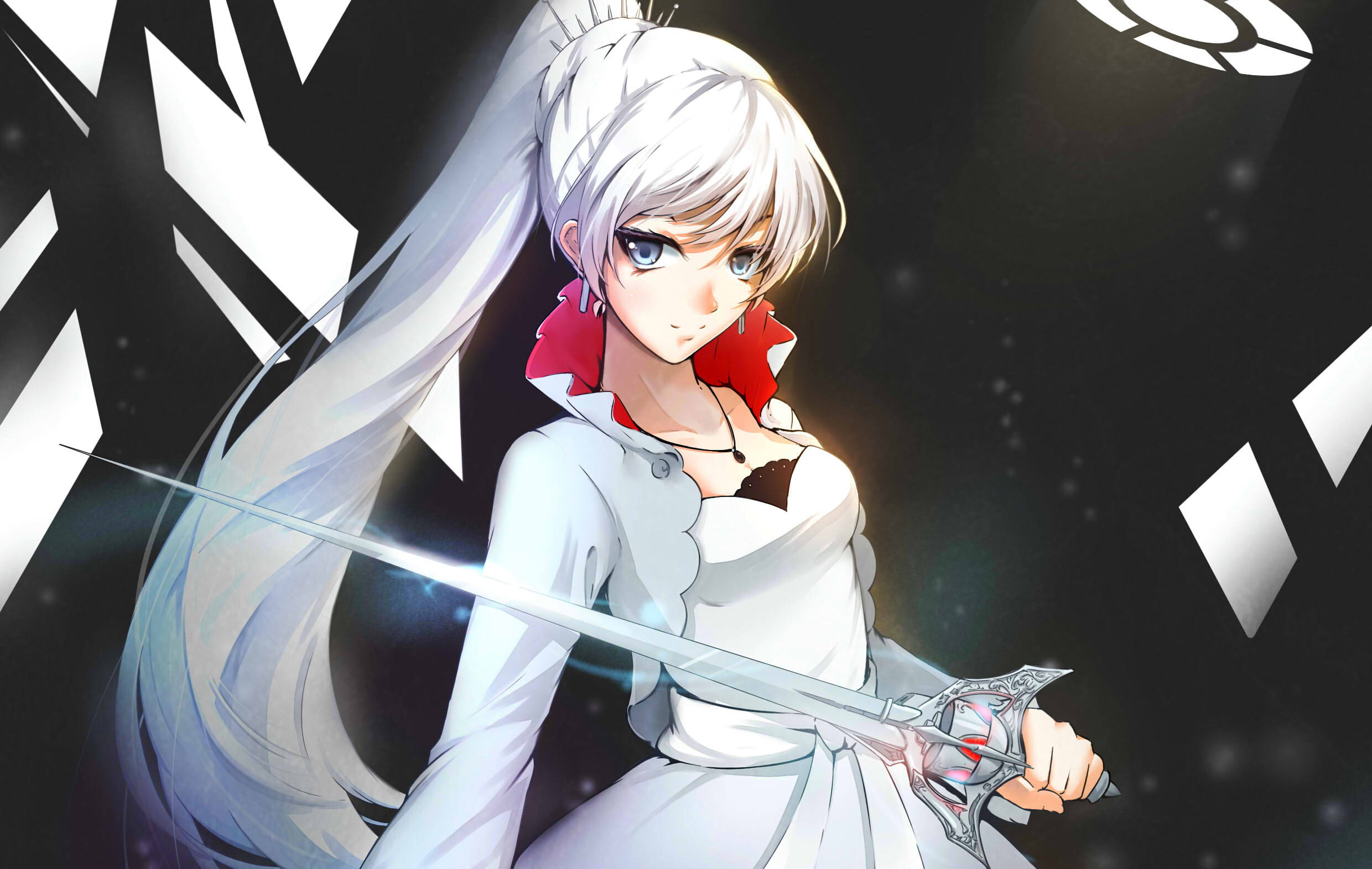 rwby weiss schnee girl sword wallpaper