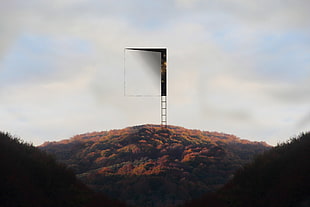 black metal tower, digital art, landscape, nature