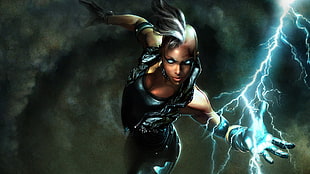 fantasy art, Marvel Comics, Storm (character), superheroines HD wallpaper