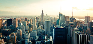 aerial photography of New York Skyline HD wallpaper