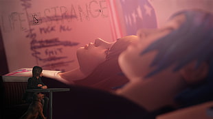 black haired male anime character, Life Is Strange, Chloe Price, Max Caulfield, video games